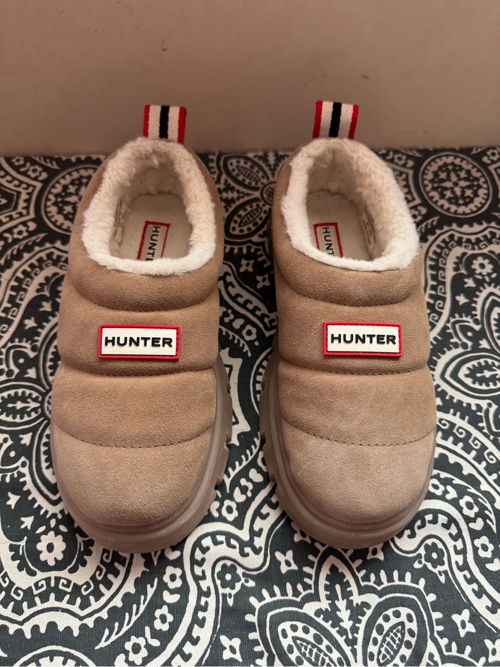 Hunter Womens Madison Mule Clogs Size 5 Tan